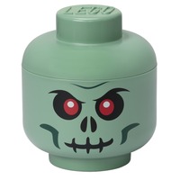 Room Copenhagen LEGO Storage HEAD "Skelett" mini, Opbevaringsboks Grøn/Sort