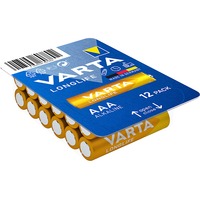 VARTA BV-LL 12 AAA Engangsbatteri Alkaline Engangsbatteri, AAA, Alkaline, 1,5 V, 12 stk, Blå, Gul