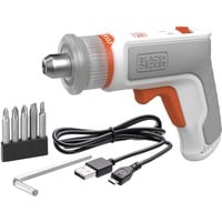 BLACK+DECKER HEXDRIVER, Akku-møbelskruetrækker BCRTA01 Hvid/Orange