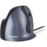 Evoluent Evoluent D mus Kontor Højre hånd USB Type-A Laser 3200 dpi Sort/Sølv, Højre hånd, Vertikal design, Laser, USB Type-A, 3200 dpi, Sort