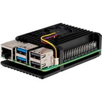 Joy-IT Aluminiumhus til Raspberry Pi 5, Boliger Sort