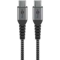 goobay USB 2.0 kabel, USB-C stik > USB-C stik grå/Sølv