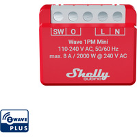 Shelly Wave 1PM Mini, Relay Rød