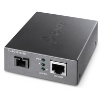 TP-Link TL-FC111A-20 netværksomformer til medie 100 Mbit/s Enkeltilstand Sort, Media Converter 100 Mbit/s, IEEE 802.3, IEEE 802.3i, IEEE 802.3u, 10,100 Mbit/s, 10BASE-T, 100BASE-T, 100BASE-FX, Fuld, Halvt