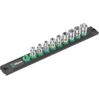 Wera Møtrik-magnetliste A 4 Zyklop Sæt med topnøgleindsatser 1/4" Sort/Grøn