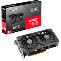 ASUS Radeon RX 7600 DUAL EVO OC, Grafikkort Sort