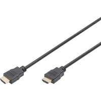 Digitus HDMI High Speed tilslutningskabel, med Ethernet, Full HD 1080i/p Sort
