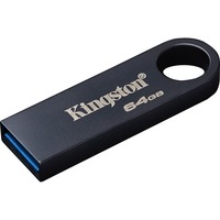Kingston DataTraveler 64 GB SE9 G3 – Mørk nikkelfarvet, USB-stik mørk grå, 64 GB, USB Type-A, 3.2 Gen 1 (3.1 Gen 1), 220 MB/s, Uden hætte, Sort