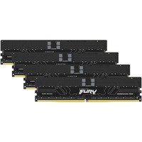 Kingston FURY FURY 64GB 5600MT/s DDR5 ECC Reg CL28 DIMM (sæt med 4) Renegade Pro EXPO, Hukommelse Sort, 64 GB, 4 x 16 GB, DDR5, 288-pin DIMM, Sort