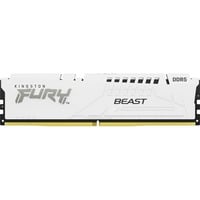 Kingston FURY FURY Beast 32GB 5200MT/s DDR5 CL40 DIMM White XMP, Hukommelse Hvid, 32 GB, 1 x 32 GB, DDR5, 288-pin DIMM