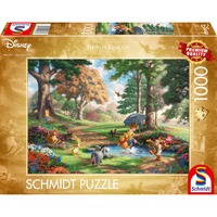 Schmidt Spiele Disney Winnie The Pooh Kontur puslespil 1000 stk Tegnefilm 1000 stk, Tegnefilm