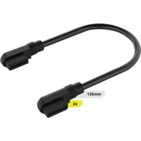 Corsair iCUE LINK Slim-kabel, 135mm, 90° vinklet Sort