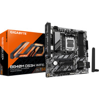 GIGABYTE B840M DS3H WF6, Bundkort Sort/grå
