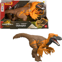 Mattel JURASSIC WORLD WILD ROAR Utahraptor, Spil figur Jurassic World WILD ROAR Utahraptor, 4 År, Flerfarvet, Plast
