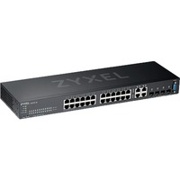 Zyxel GS2220-28-EU0101F netværksswitch Administreret L2 Gigabit Ethernet (10/100/1000) Sort Administreret, L2, Gigabit Ethernet (10/100/1000), Stativ-montering