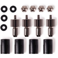 Alphacool Core Push Mounting 25mm M3/M4/UNC 6-32 Set 4x, Montering/montering Sort/Sølv