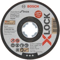 Bosch 2 608 619 261 tilbehør vinkelsliber Skæreskive Skæreskive, Rustfrit stål, 11,5 cm, Bosch, Fladcenter, 2,22 cm