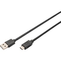 Digitus USB 2.0 tilslutningskabel USB-A > USB-C Sort