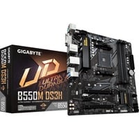 GIGABYTE B550M DS3H bundkort AMD B550 Stik AM4 micro ATX Sort/grå, AMD, Stik AM4, AMD Ryzen 3000 Series, AMD Ryzen 4000 Series, AMD Ryzen 5000 Series, Stik AM4, DDR4-SDRAM, 128 GB