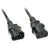 Lindy IEC C14 til IEC C13 forlængerledning Sort