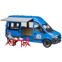 bruder MB Sprinter camper med fører, Model køretøj Blå