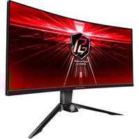 ASRock PG34WQ15R, Gaming Skærm Sort