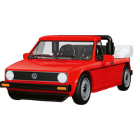 COBI Volkswagen Golf Cabriolet (1979-1993), Bygge legetøj Rød