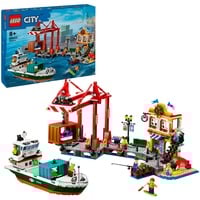LEGO City Havnefront med fragtskib, Bygge legetøj Byggesæt, 8 År, Plast, 1226 stk, 2,29 kg