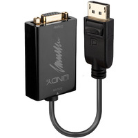 Lindy DisplayPort til VGA konverter, Adapter Sort