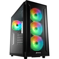 Sharkoon TG6M RGB renoveret, Towerkabinet Sort