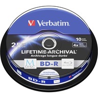Verbatim M-Disc 4x BD-R 25 GB 10 stk, Blu-ray-diske 25 GB, BD-R, Spindel, 10 stk