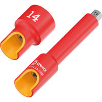 Wera 8790 A VDE Zyklop-skraldenøgleindsats, 4,5 mm, 1/4", Topnøgle Rød/Gul
