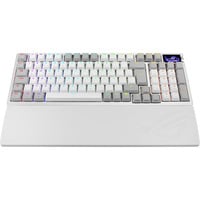ASUS ROG Azoth 96 HE, Gaming-tastatur Hvid, DE-layout, ROG HFX V2