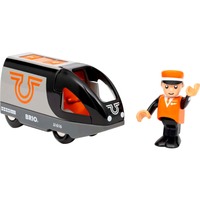 BRIO World orange-svart rejsetog, Spil køretøj 