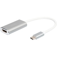 Digitus DA-70836 videokabel adapter 0,2 m USB Type-C HDMI Sølv Hvid/Sølv, 0,2 m, USB Type-C, HDMI, Hanstik, Hunstik, USB