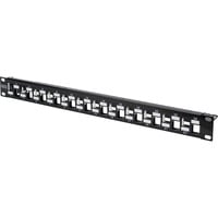 Digitus Modulært patchpanel, 24 porte, ikke udstyret, trappet, Patch Panel Sort