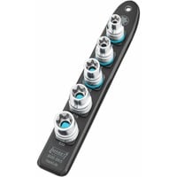 Hazet SmartRail 1/2" topnøglesæt med udvendig sekskant, 5 dele Sort