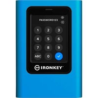 Kingston IronKey Vault Privacy 80 3.84 TB, Solid state-drev Blå/Sort