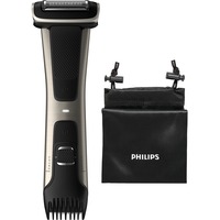 Philips 7000 series Bodygroom Series 7000 BG7025/15 Trimmer til lyske og krop, tåler vand, Hår Trimmer Sort/grå, tåler vand, Våd og tør, Selvslibende kniv, Vedligeholdelsesfri – skal ikke smøres, Vekselstrøm/batteri, Sort