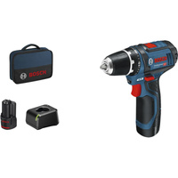 Bosch Batteridrevet bore-/skruemaskine GSR 12V-15 Professional Set, 12Volt, Bore-/ skruemaskine Blå/Sort