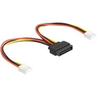 DeLOCK Strømadapterkabel SATA 15-pin stik > 2x Floppy 4-pin hunstik 