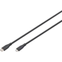 Digitus USB 2.0 silikonekabel USB-C > Lightning, MFI-certificeret Sort