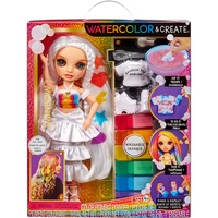 MGA Entertainment Rainbow High Watercolor & Create Fashion Doll Brown Eyes, Dukke Rainbow High Watercolor & Create Fashion Doll Brown Eyes, Mode dukke, Hunstik, 4 År, Forskellige farver