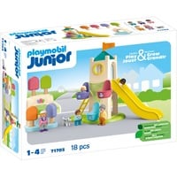 PLAYMOBIL Junior: Oplevelsestårn med isbod, Bygge legetøj 