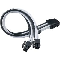 SilverStone Strømforlængerkabel SST-PP07E-EPS8BW, Forlængerledning Sort/Hvid