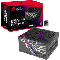 ASUS ROG Strix 850W Platinum (ROG Equalizer), PC strømforsyning Sort, 850 W, 100 - 240 V, Aktiv, 130 W, 850 W, 130 W