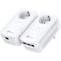 TP-Link TL-PA8033P KIT Power Line netværksadapter 1300 Mbit/s Ethernet LAN Hvid 2 stk, PowerLAN 1300 Mbit/s, IEEE 1901, IEEE 802.3, IEEE 802.3ab, IEEE 802.3u, Type E / F, Gigabit Ethernet, 10,100,1000 Mbit/s, HomePlug AV2