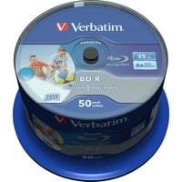 Verbatim 43812 blank Blu-ray disk BD-R 25 GB 50 stk, Blu-ray-diske 25 GB, BD-R, Spindel, 50 stk