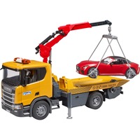 bruder Scania Super 560R lastbil med lys- og lydmodul og roadster, Model køretøj 