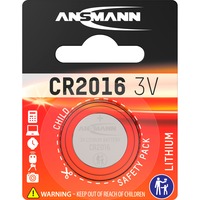 Ansmann CR 2016 Engangsbatteri CR2016 Lithium-Ion (Li-Ion) Sølv, Engangsbatteri, CR2016, Lithium-Ion (Li-Ion), 3 V, 1 stk, Nikkel